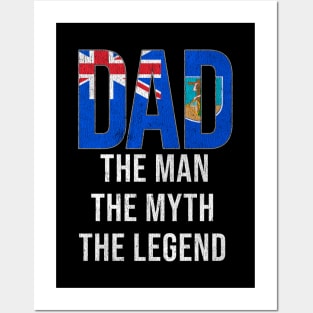 Montserratian Dad The Man The Myth The Legend - Gift for Montserratian Dad With Roots From Montserratian Posters and Art